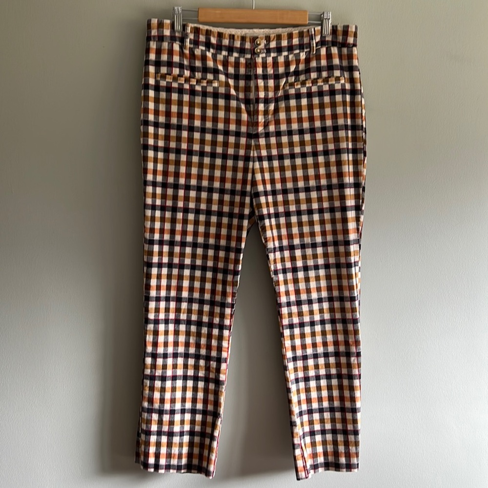 Women's Plaid Straight-Leg Pants in Multi-Color